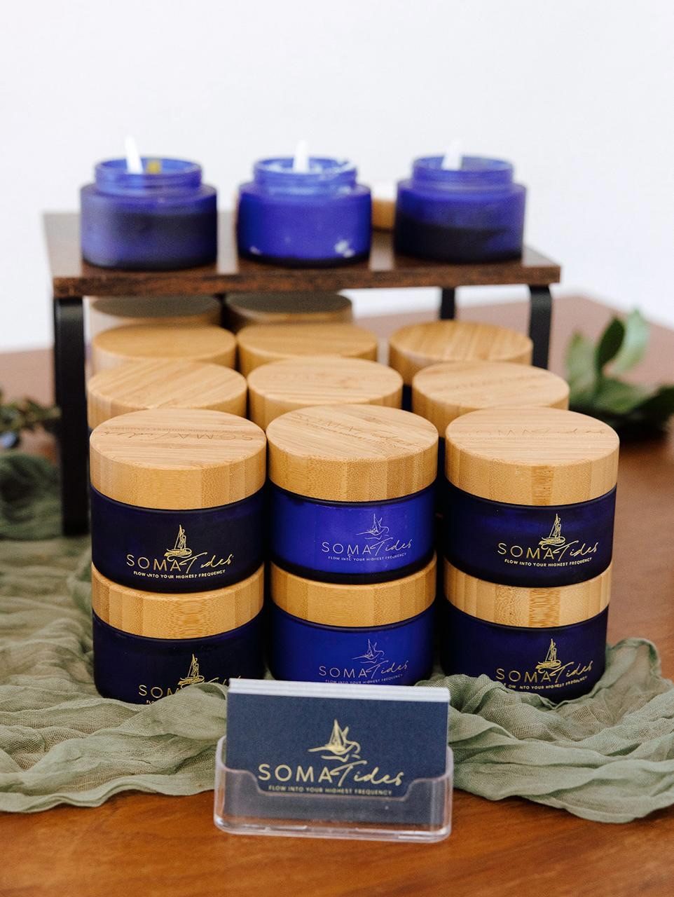 Soma Tides — handcrafted small batches, blue glass and bamboo